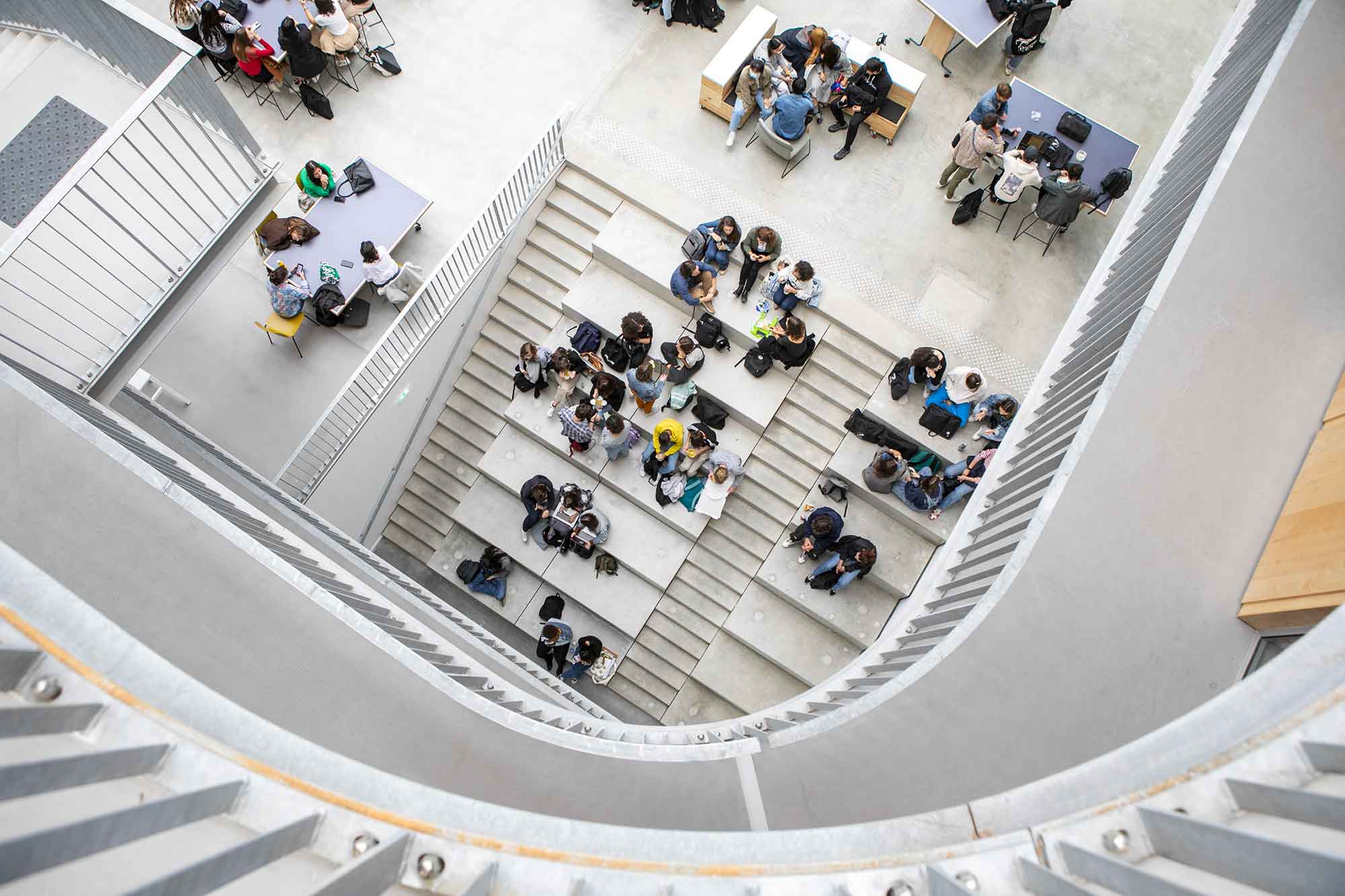 Agora of the school seen from above