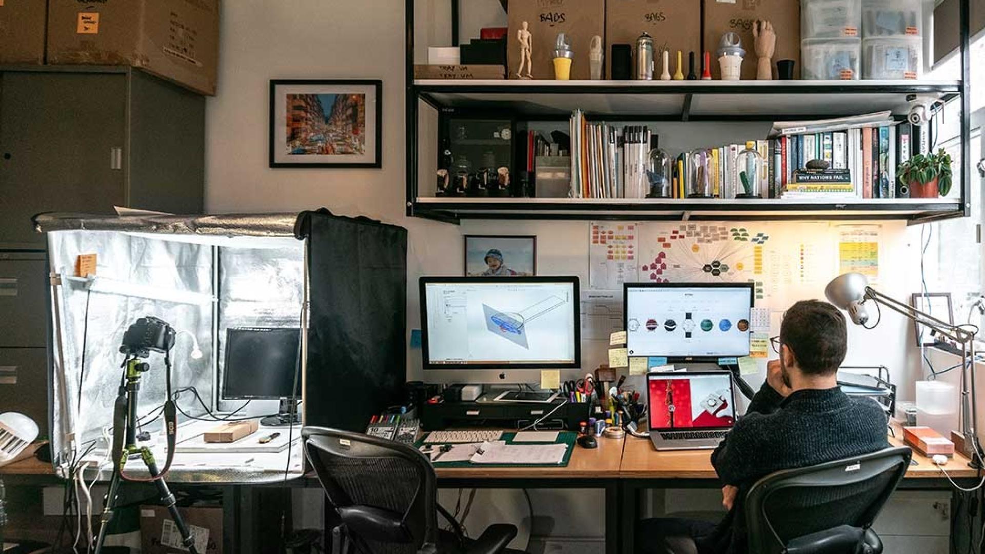 François Hurtaud dans l’espace de travail