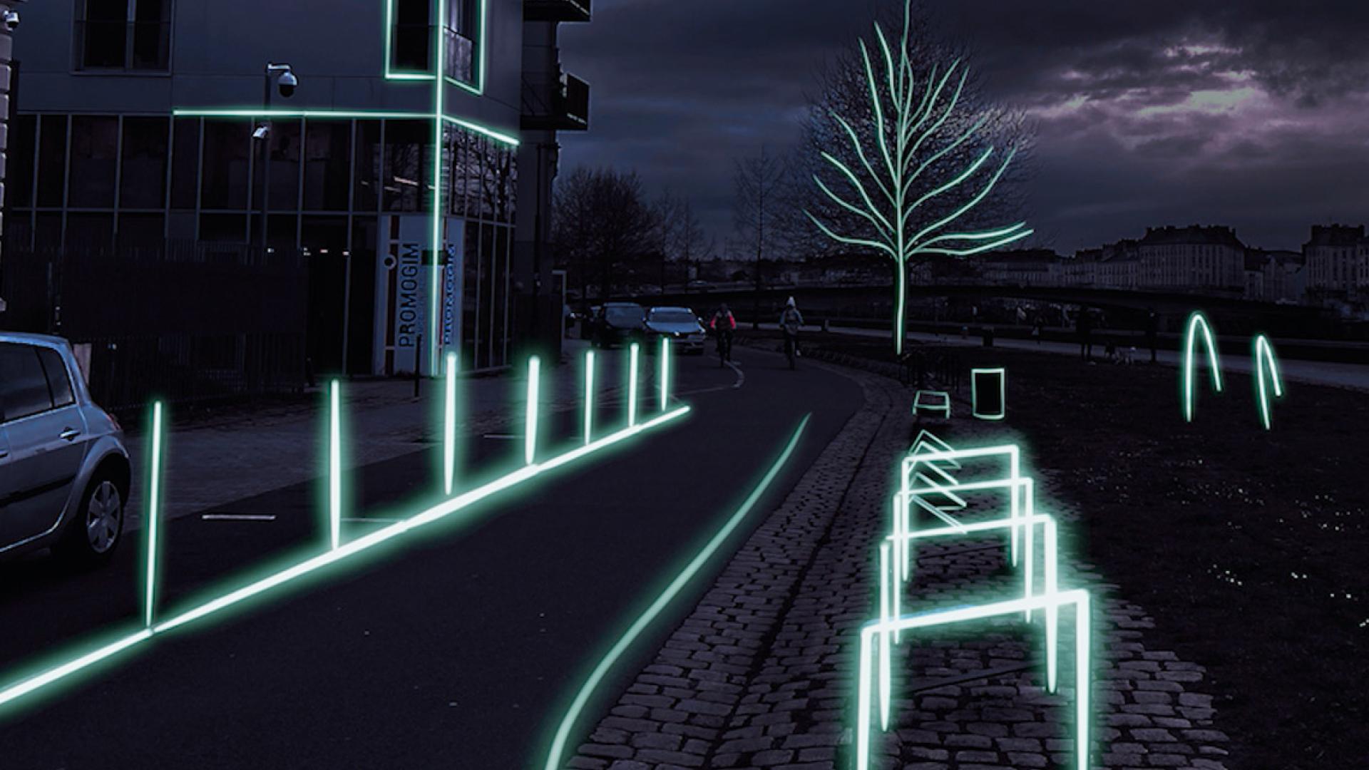 Florian Almeras, Clara Delattre, Margaux Sellier, Victor Vieilly and Bastien Vinet / Lensscape / Night vision tool in the context of a city plunged into darkness / Dark Design Specific seminar supervised by Nicolas Houel