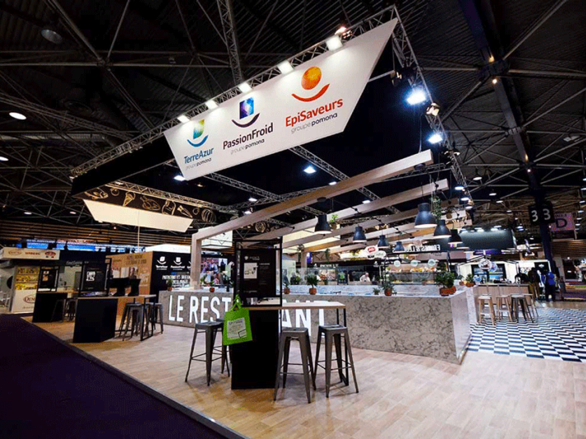 Stand Pomona au Salon Sirha 2019 Photo © Cyrielle Jacques / Les Parisiennes Photographes ® Clamens Design