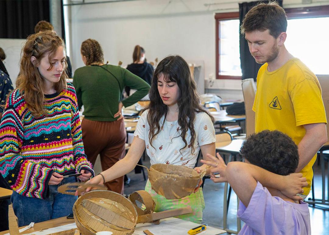 Students worked under the guidance of guest speakers